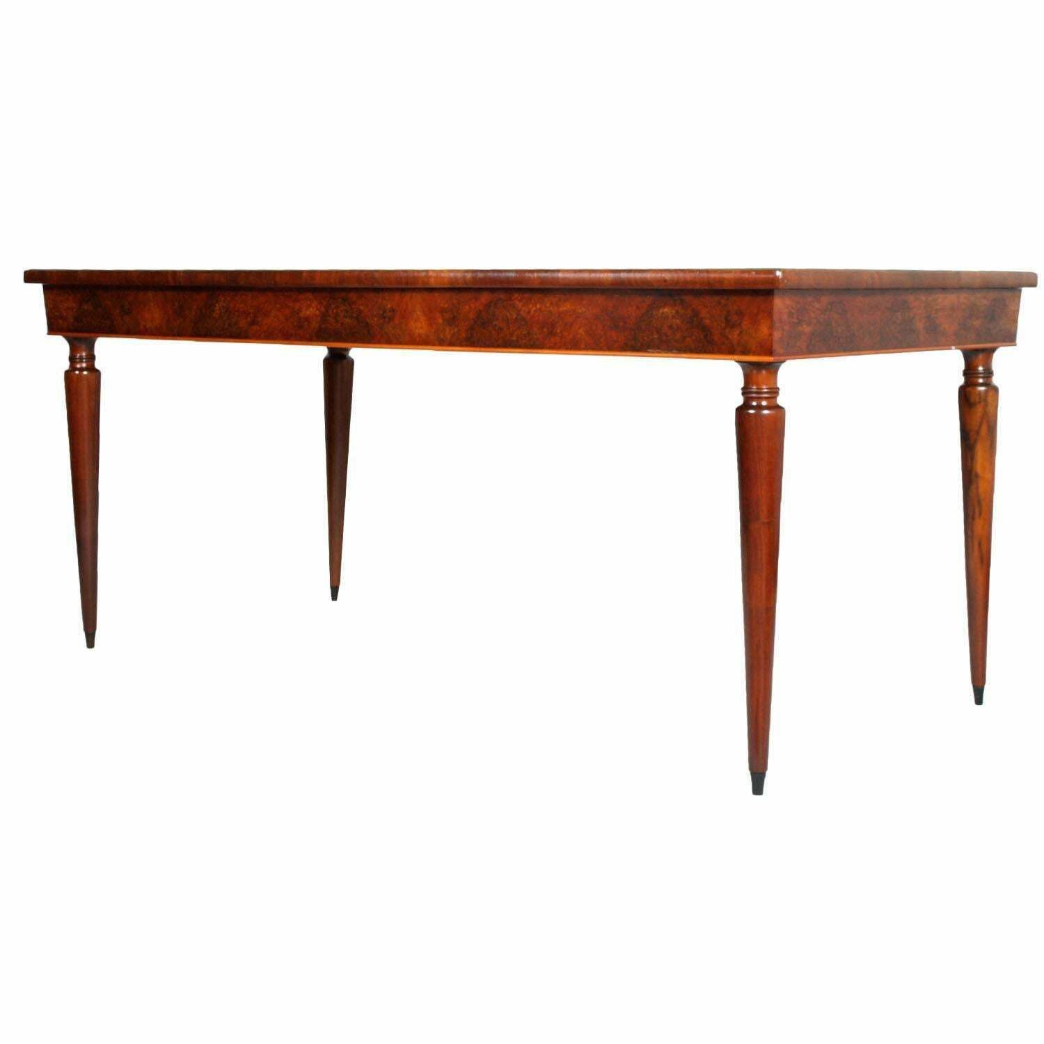 Midcentury Dining Room Table And Chairs Mahogany By Palazzi Dell'arte Cantù photo for sale