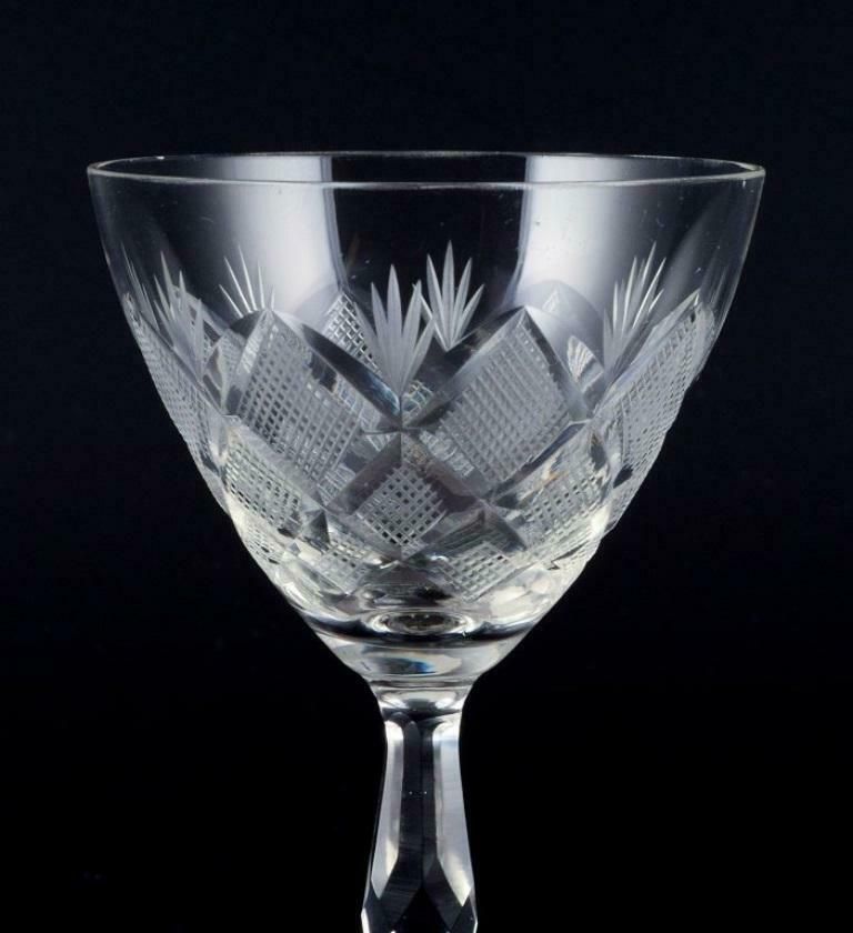 Wien Antik, Lyngby Glas, Denmark, Vintage Set Of Six Clear Sherry Glasses. photo for sale