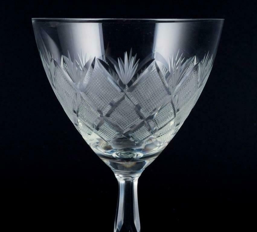 Wien Antik, Lyngby Glas, Denmark, Vintage Set Of Four Clear Red Wine Glasses. photo Home Decor