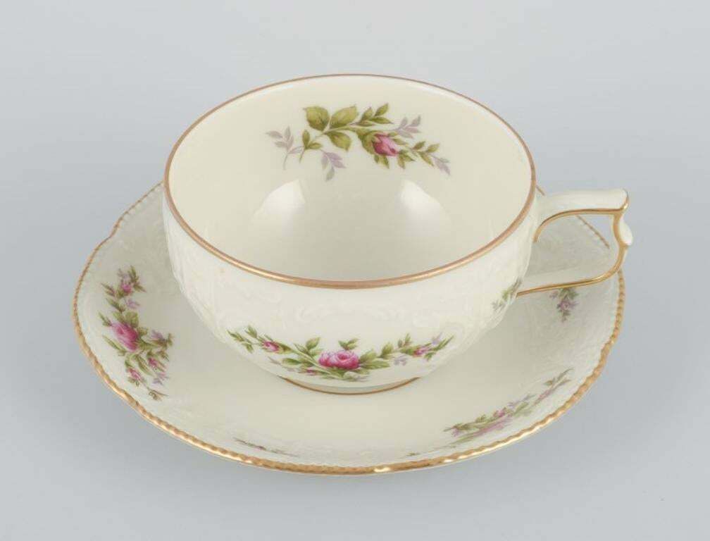 Rosenthal, Germany. "Sanssouci", Six Cream Coloured Teacups With Saucers. photo for sale