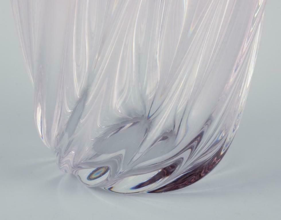 Val St. Lambert, Belgium Art Deco Art Glass Vase In Violet Tones. 1930/40s. photo Home Decor