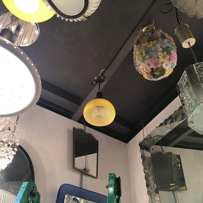 Vistosi Chandelier Murano Glass Metal 1955 Italy photo vinterior