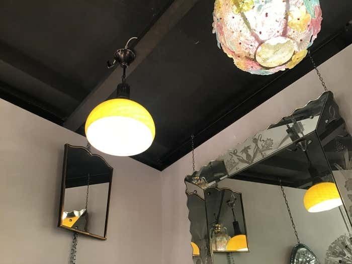 photo furniture Vistosi Chandelier Murano Glass Metal 1955 Italy