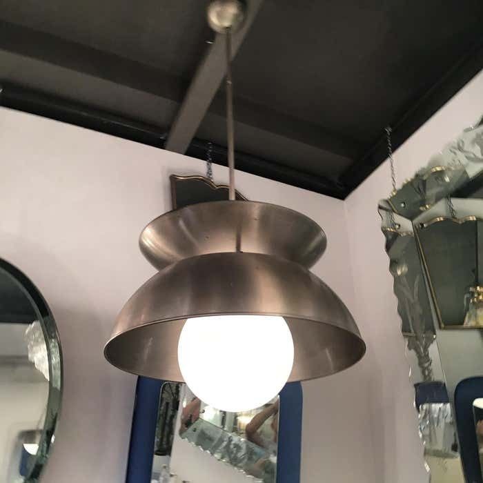 Vico Magistretti "Cetra" Artemide Chandelier Metal Chrome Glass 1960 Italy photo 3515.0