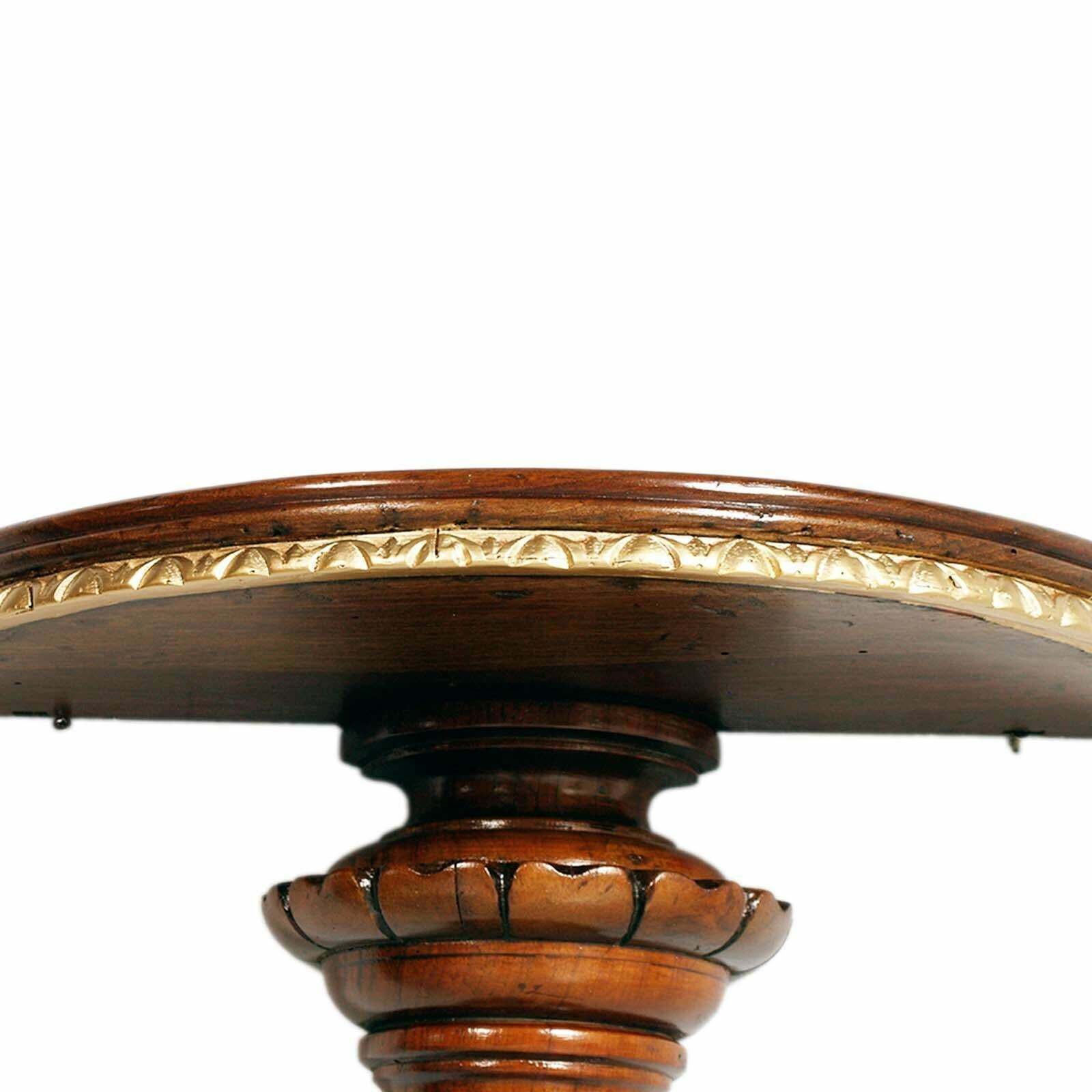 18th Century Renaissance Console Shelf, Hand Carved Walnut, Gilt Edging photo vinterior