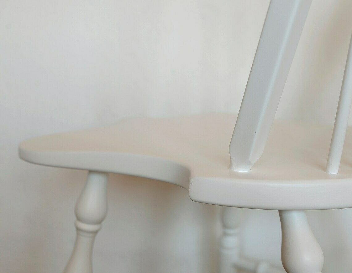 Vintage Wooden Dining Chair / Restored / Accent Windsor Chair / Mid Century Chair / Farmhouse Furniture / Yugoslavia 1980's photo 300.0