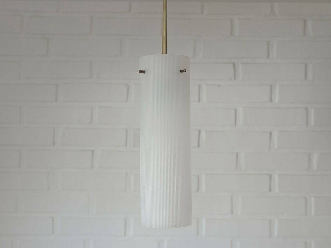 Vintage Tube Ceiling Light / Mid Century Modern / Light Fixture From 1960's / Plastic Retro Pendant Lamp photo furniture
