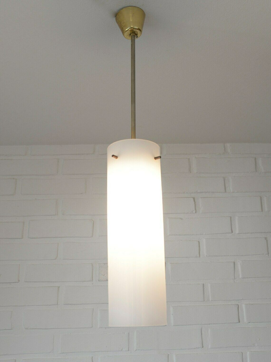 Vintage Tube Ceiling Light / Mid Century Modern / Light Fixture From 1960's / Plastic Retro Pendant Lamp photo 193.0