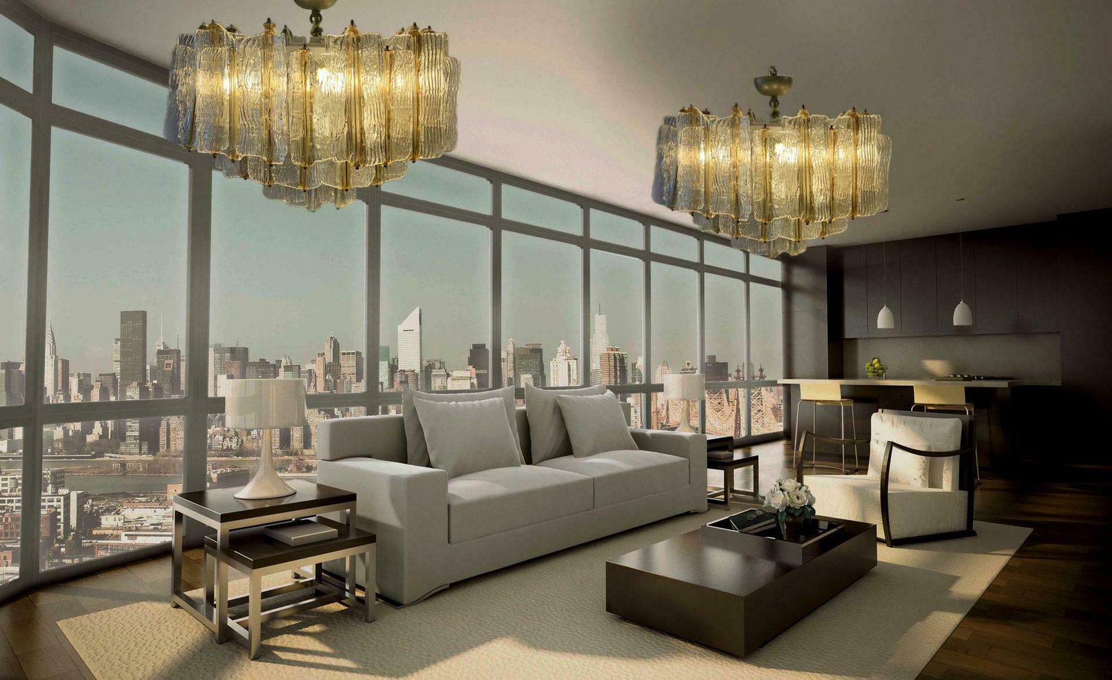 Prestigious Pair Of Toni Zuccheri Chandeliers For Venini. Murano 1968. photo vinterior