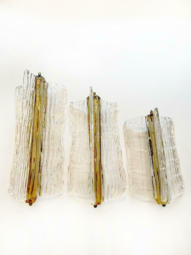 photo furniture Prestigious Pair Of Toni Zuccheri Chandeliers For Venini. Murano 1968.