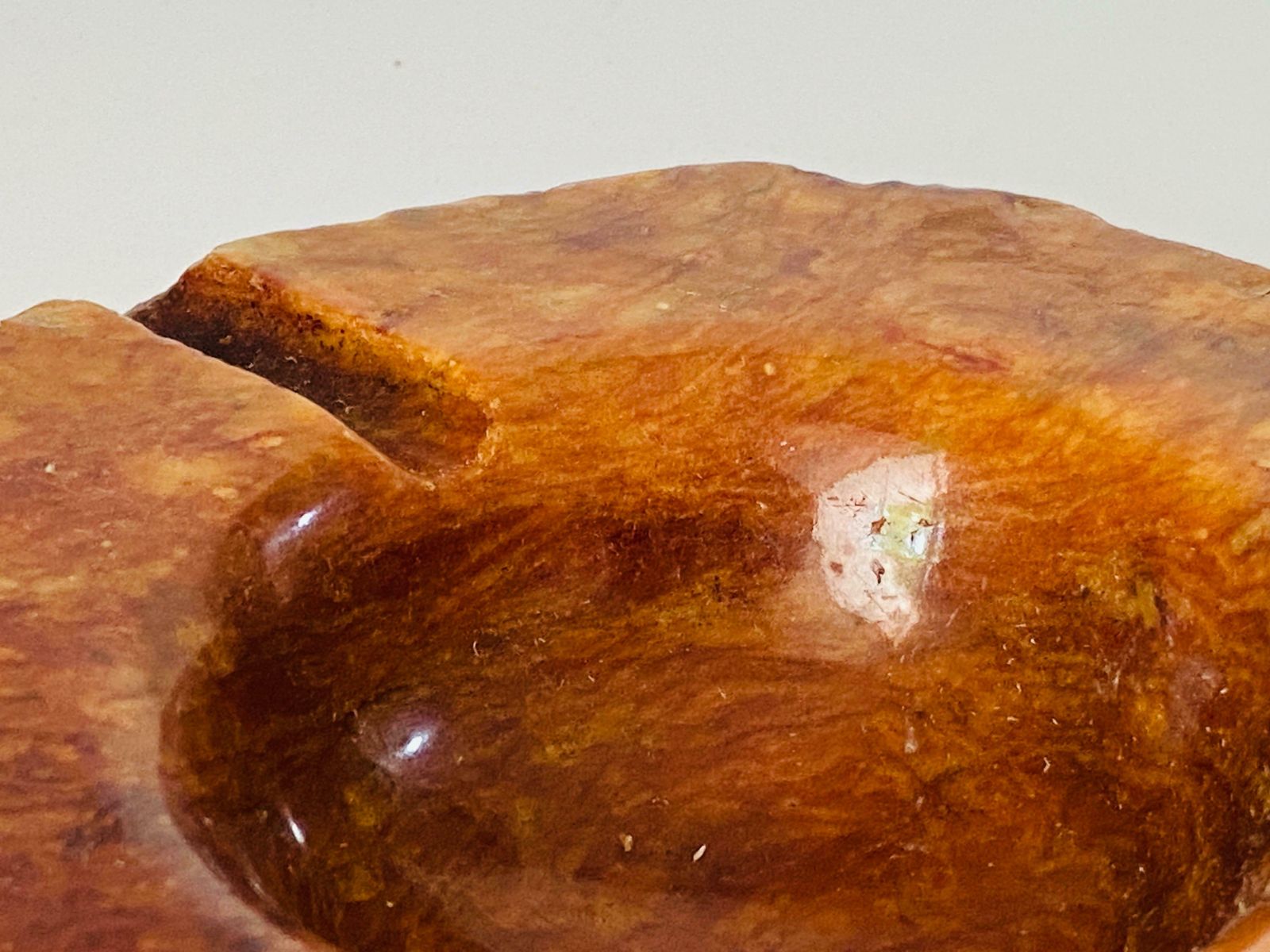 Large Ashtray Or Vide Poche In Marble Onyx In Flash Brown Colour Italy 1960 Us$381.76 photo vinterior