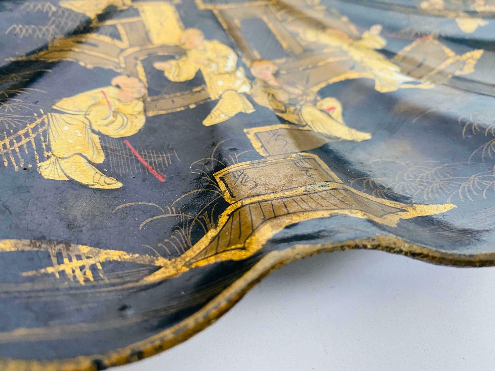 Napoleon III Bow Vide Poche, Chinese Characters, Gold Colour France 19th photo buy