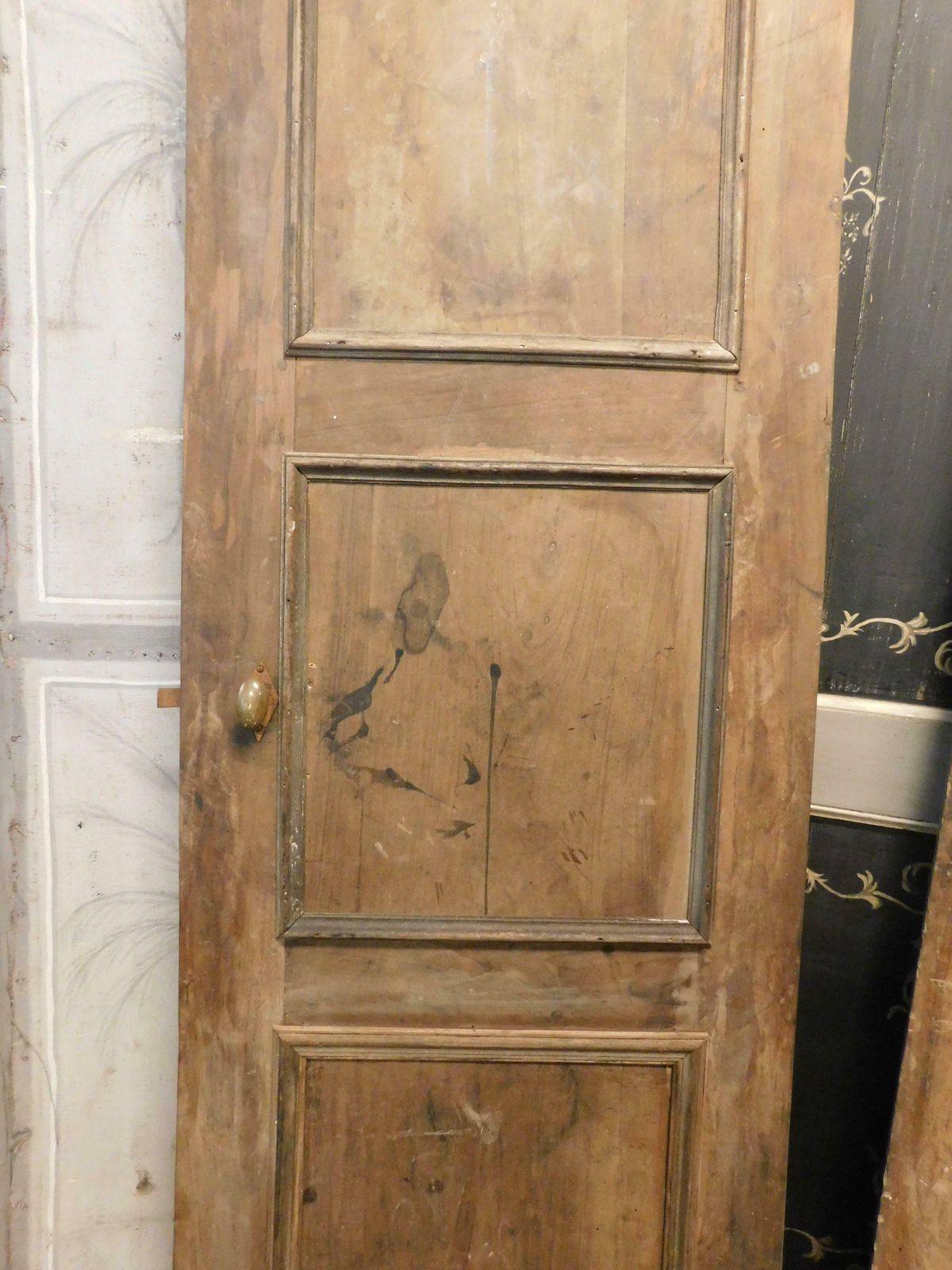 Set Of 2 Walnut Wood Panelled Doors, 18th Century Italy photo Home Fixtures