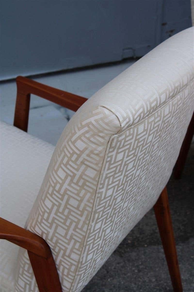 photo vinterior Living Room Sets Midcentury Design Cherry Wood Minimal Made In Italy, 1950s