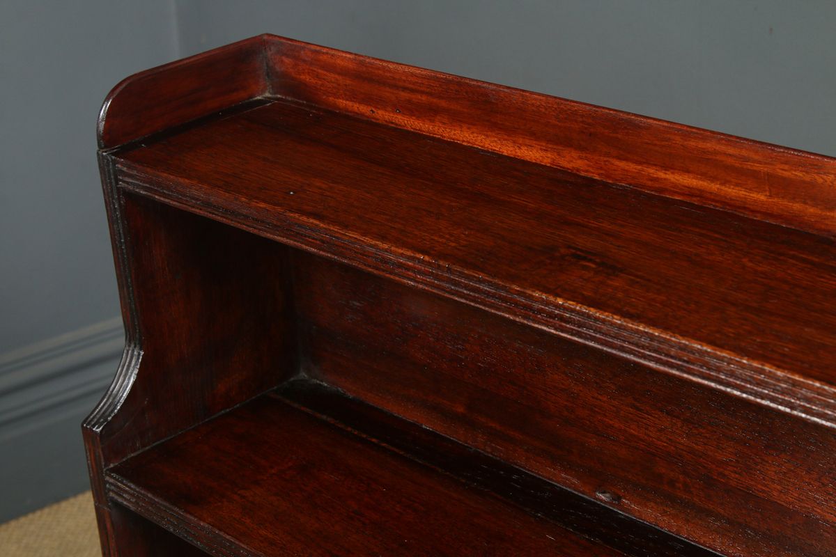 Anglo Indian Regency Style Teak Waterfall Pair Of Open Bookcases (Circa 1930) photo vintage