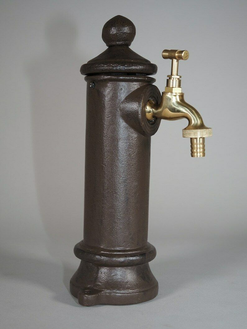 Water Column Water Pump Cast Iron Garden Fountain Antique H. 30 Cm photo Home Decor