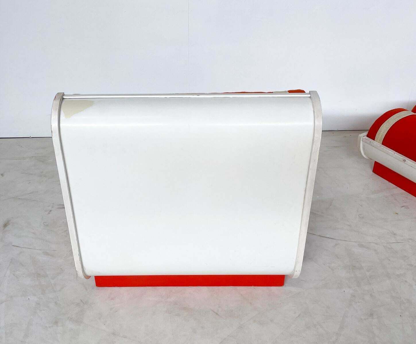 Mid Century Modern Pair Of Italian Red Armchairs, 1960s   Orignal Upholstery photo Furniture