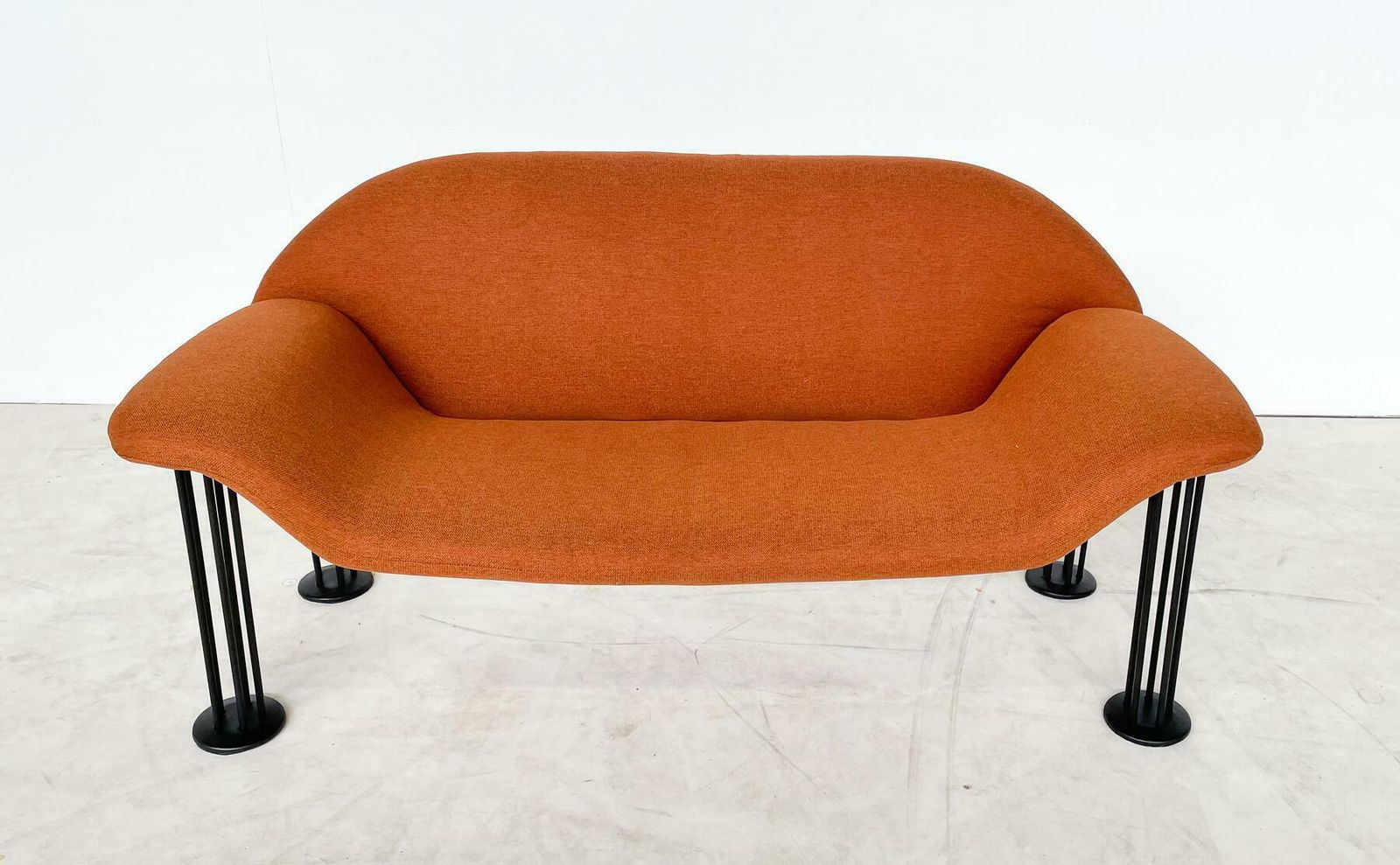 Mid Century Modern Orange Sofa By Burkhard Vogtherr For Hain + Tohme photo Furniture