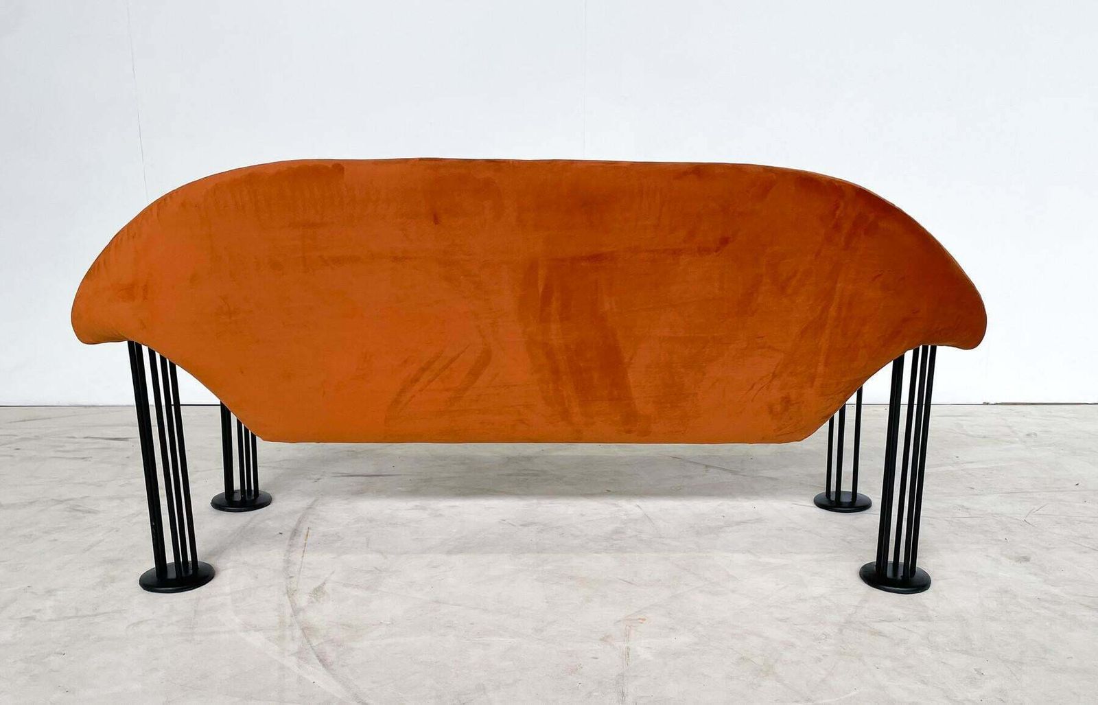 Mid Century Modern Orange Sofa By Burkhard Vogtherr For Hain + Tohme photo for sale