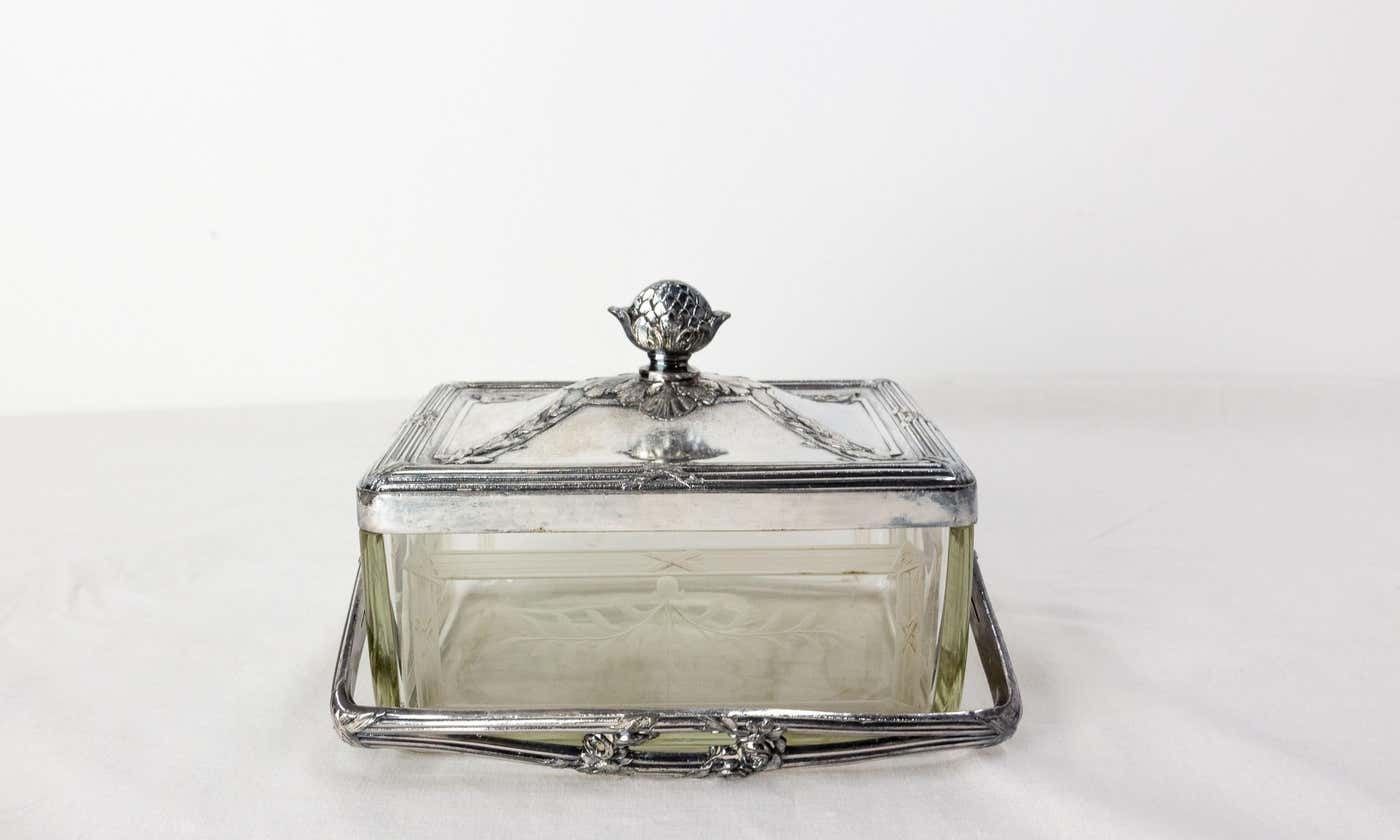 Elegant Glass And Metal Box From The Napoleon III Period photo furniture
