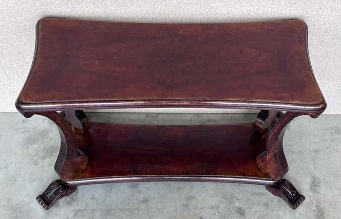 Early 20th Century Mahogany Rectangular Coffee Table With Low Shelve photo 1770.0