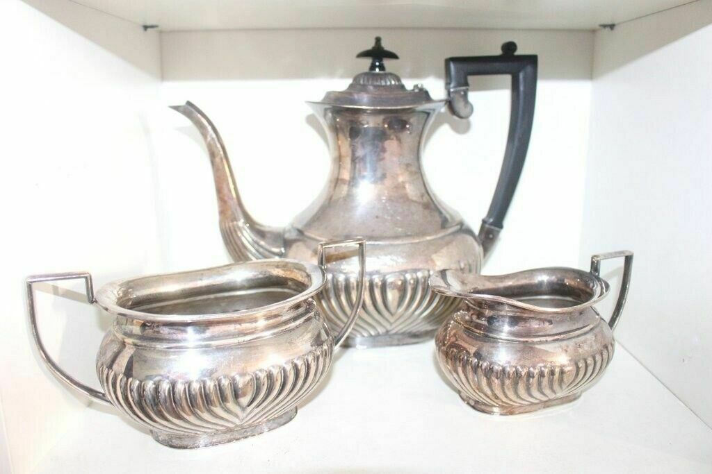 Set Of 3 Pieces Of Serving Set E.P.N.S. Sheffield Silver Plated