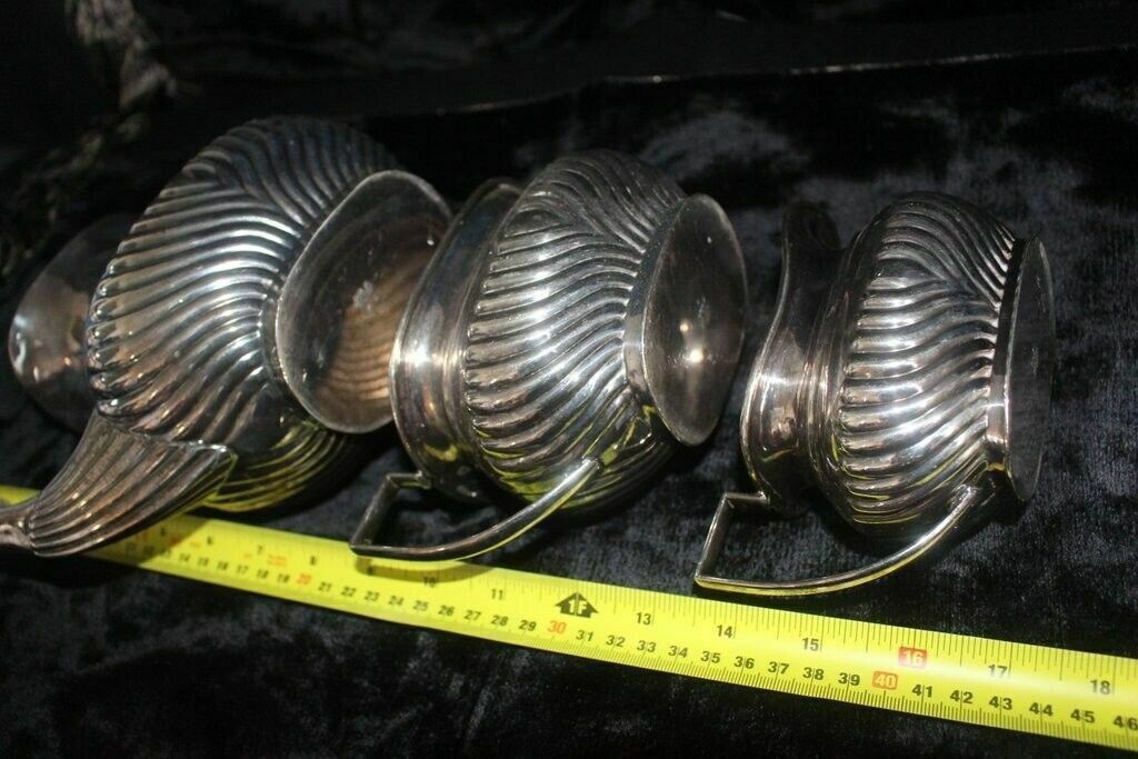 94.0 Set Of 3 Pieces Of Serving Set E.P.N.S. Sheffield Silver Plated photo