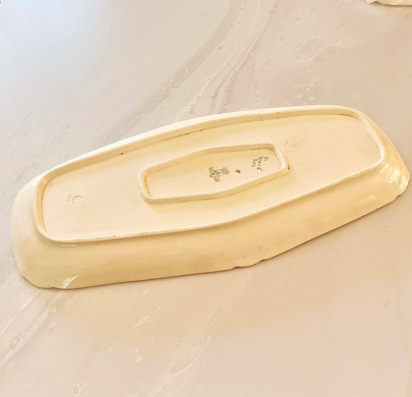 photo furniture Antique Fish Platter, Antique Serving Dish, French Ceramic Platter, German Ceramic Serving Dish By Franz Antone Mehlem, Bonn Pottery Germany