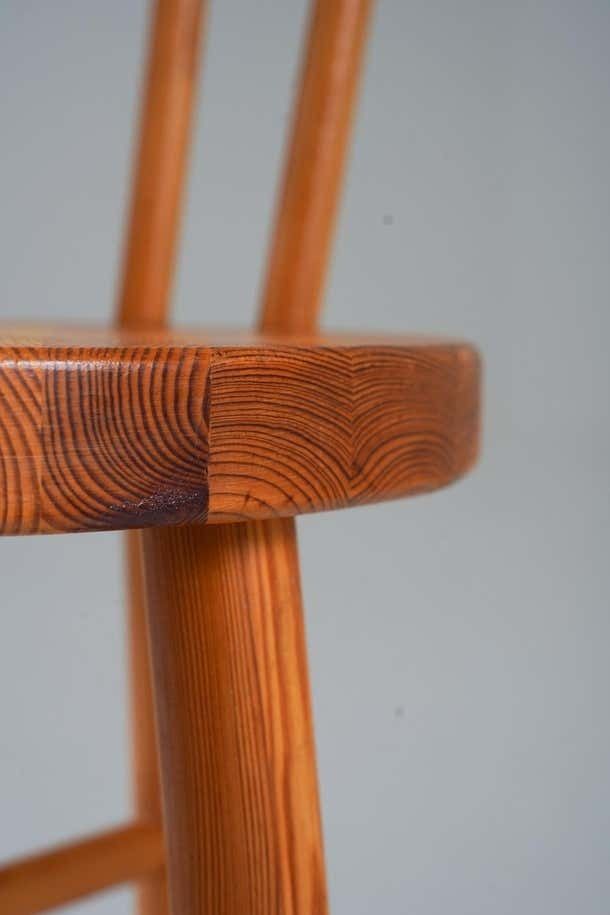 Set Of Five Swedish Chairs In Pine By Steneby Hemslöjd photo buy