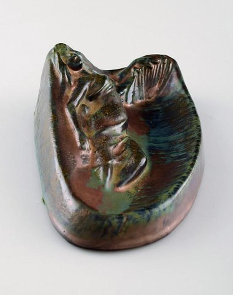 Jens Petersen Dish "Ødda, 1933" In Ceramics