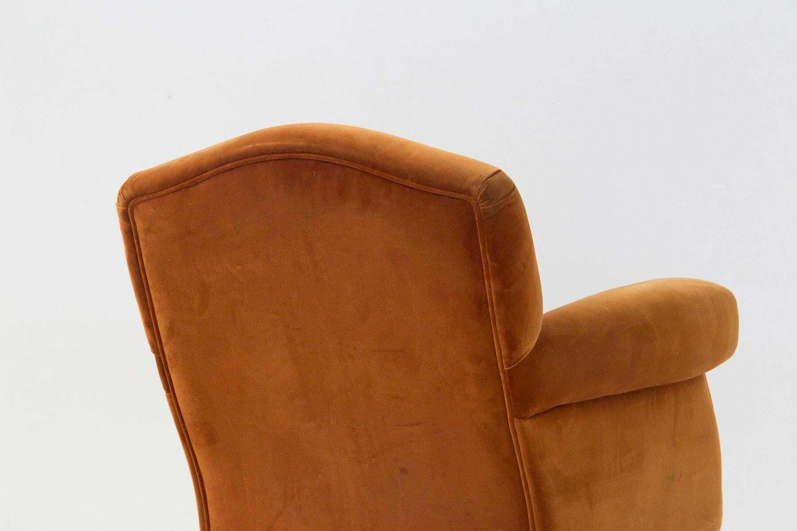 photo for sale Couple Of Brown Velvet English Style Armchairs