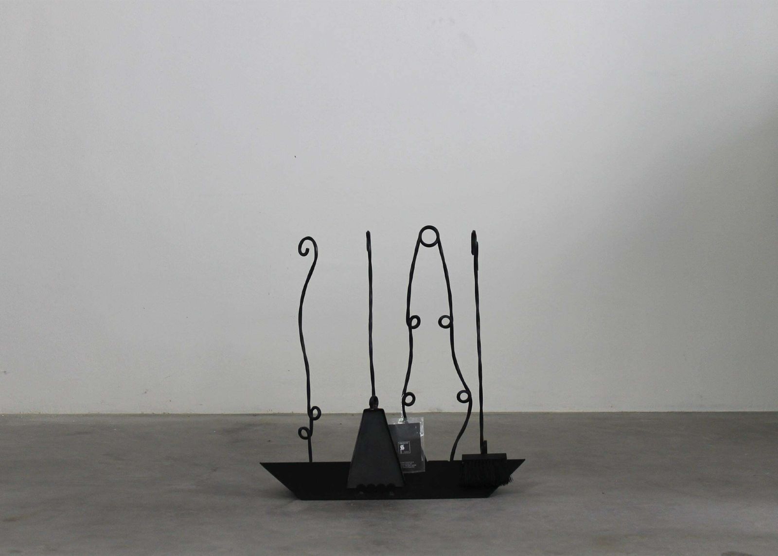 Riccado Dalisi Fireplace Tools Set In Lacquered Metal By Dimensione Fuoco, 1980s photo for sale