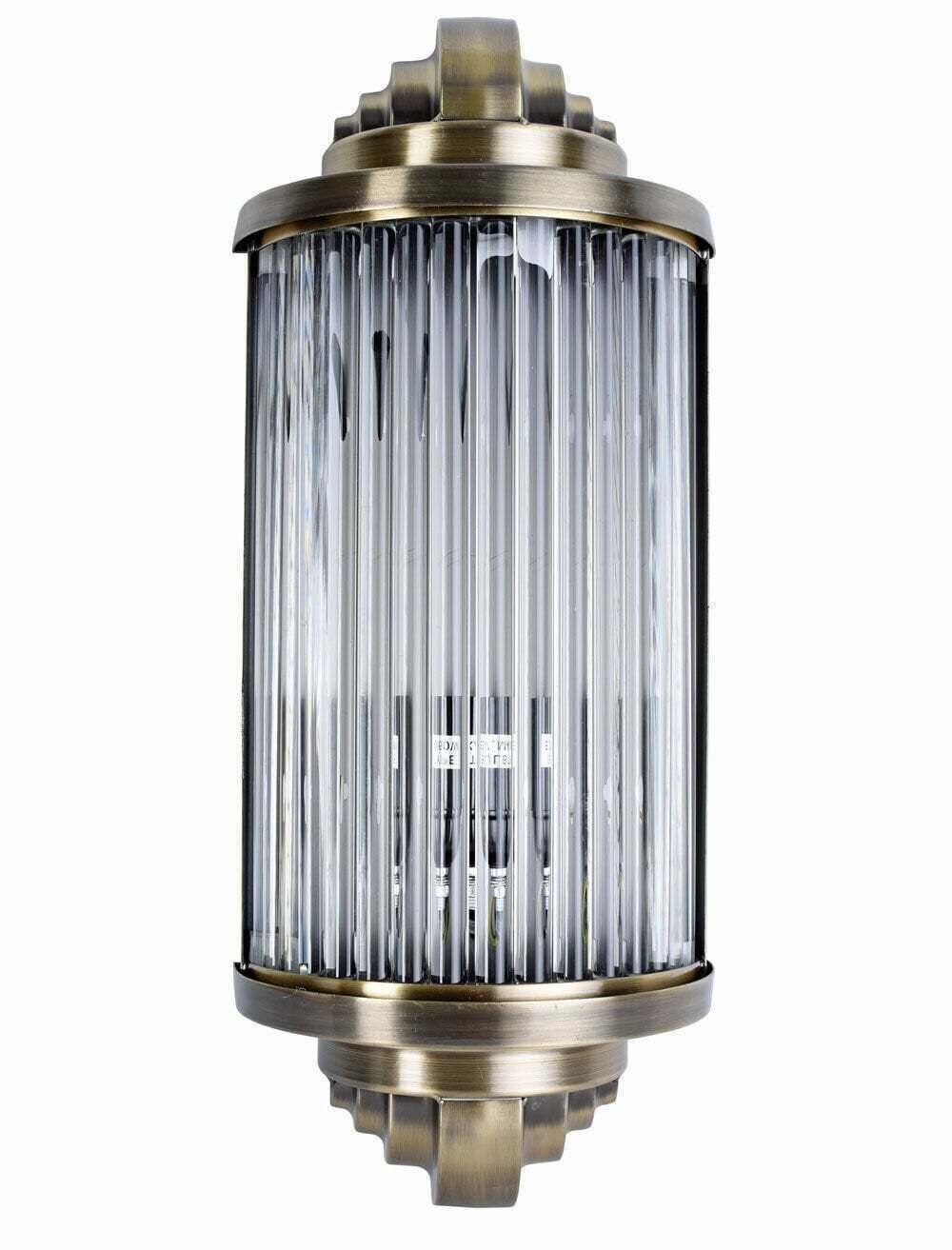 Vintage Wall Lamp With Classic Glass Rods, Petitot, Cinema Lamp, Mirror Lamp, Art Deco Sconce, Lamp For Stairwell photo for sale