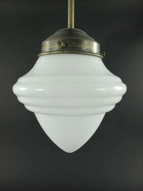 Art Deco Vintage Shade Lamp Ceiling Lamp Art Nouveau Hanging Lamp Antique Brass Lamp Drop Opal Glass