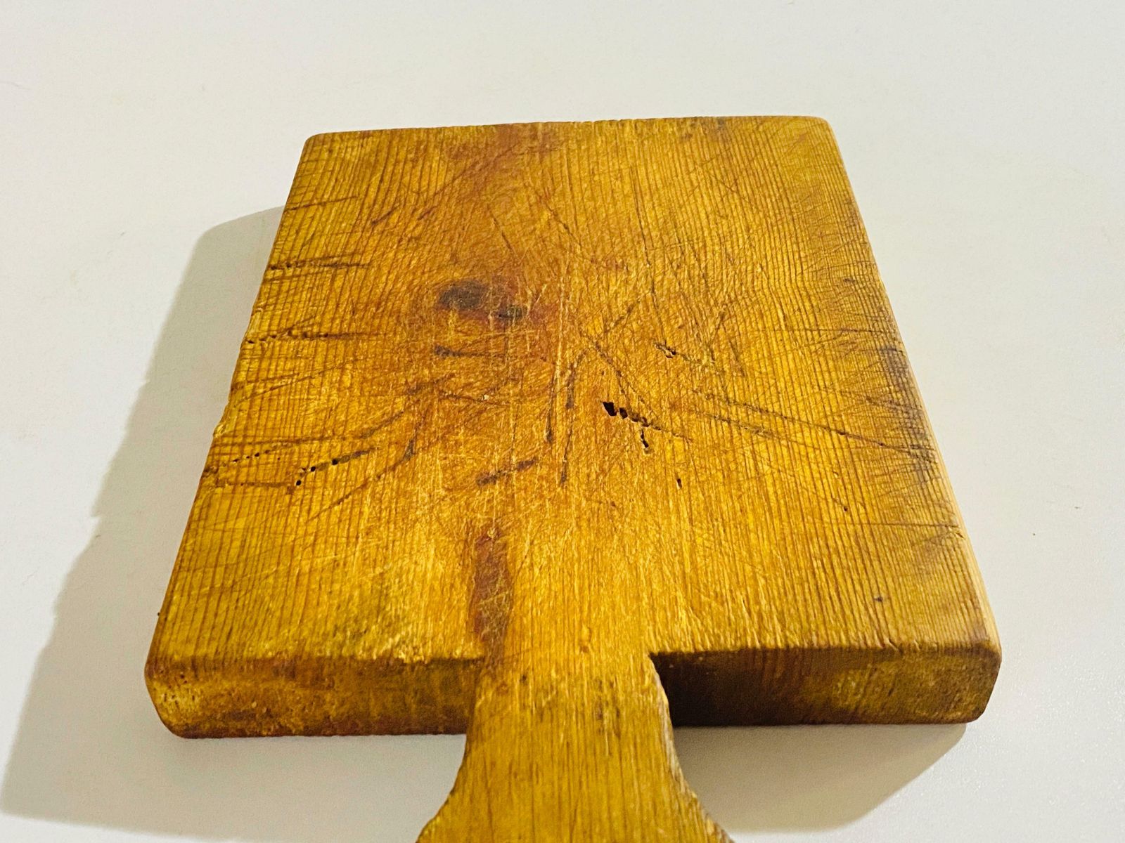 Wooden Chopping Or Cutting Board Old Patina, Brown Colour, French 20th Century photo furniture