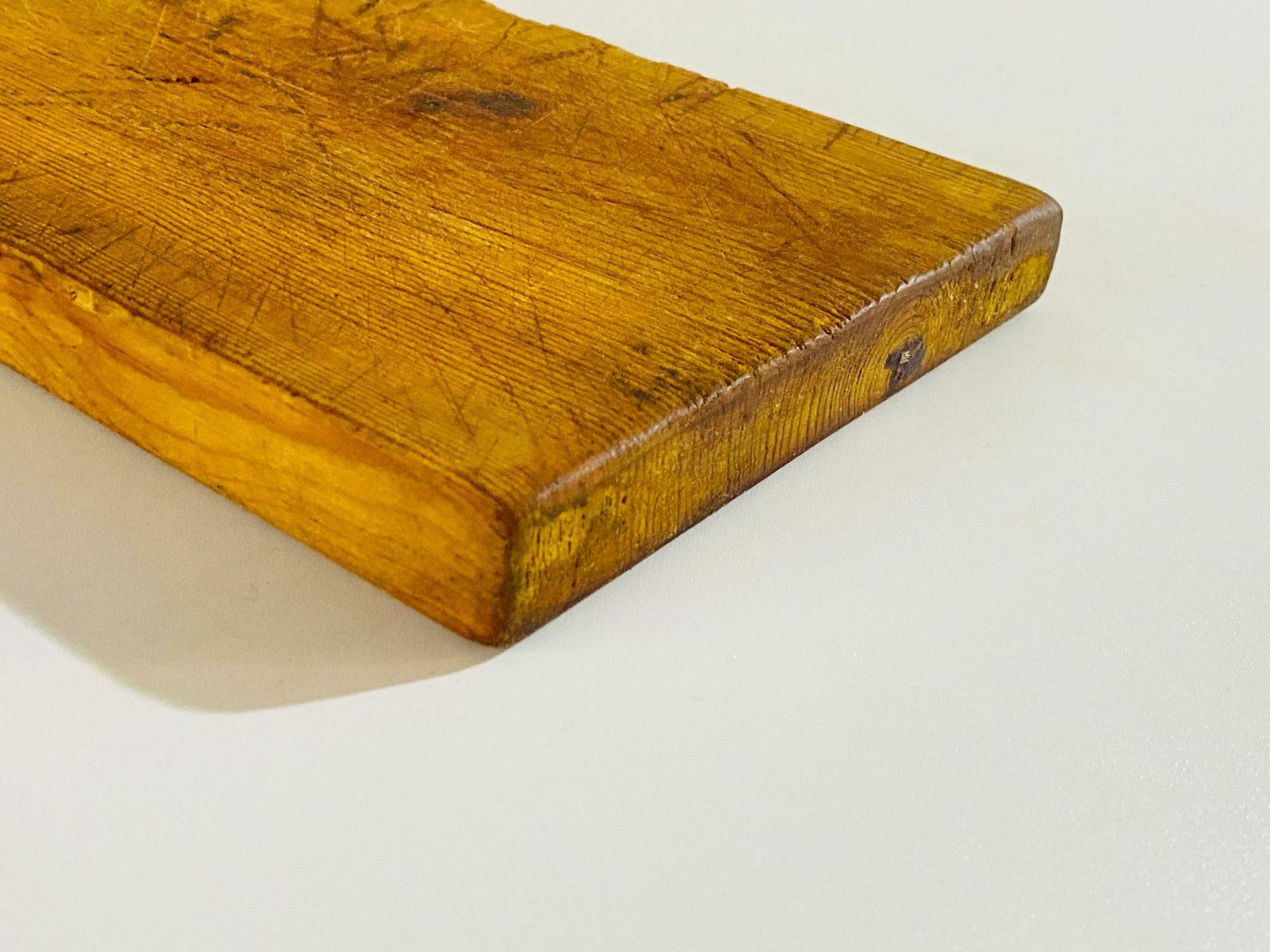 Wooden Chopping Or Cutting Board Old Patina, Brown Colour, French 20th Century photo Home Decor
