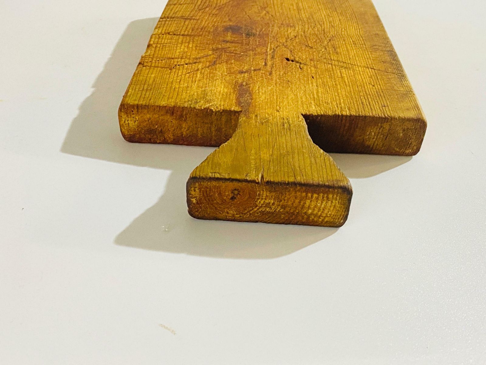 Wooden Chopping Or Cutting Board Old Patina, Brown Colour, French 20th Century photo 369.0