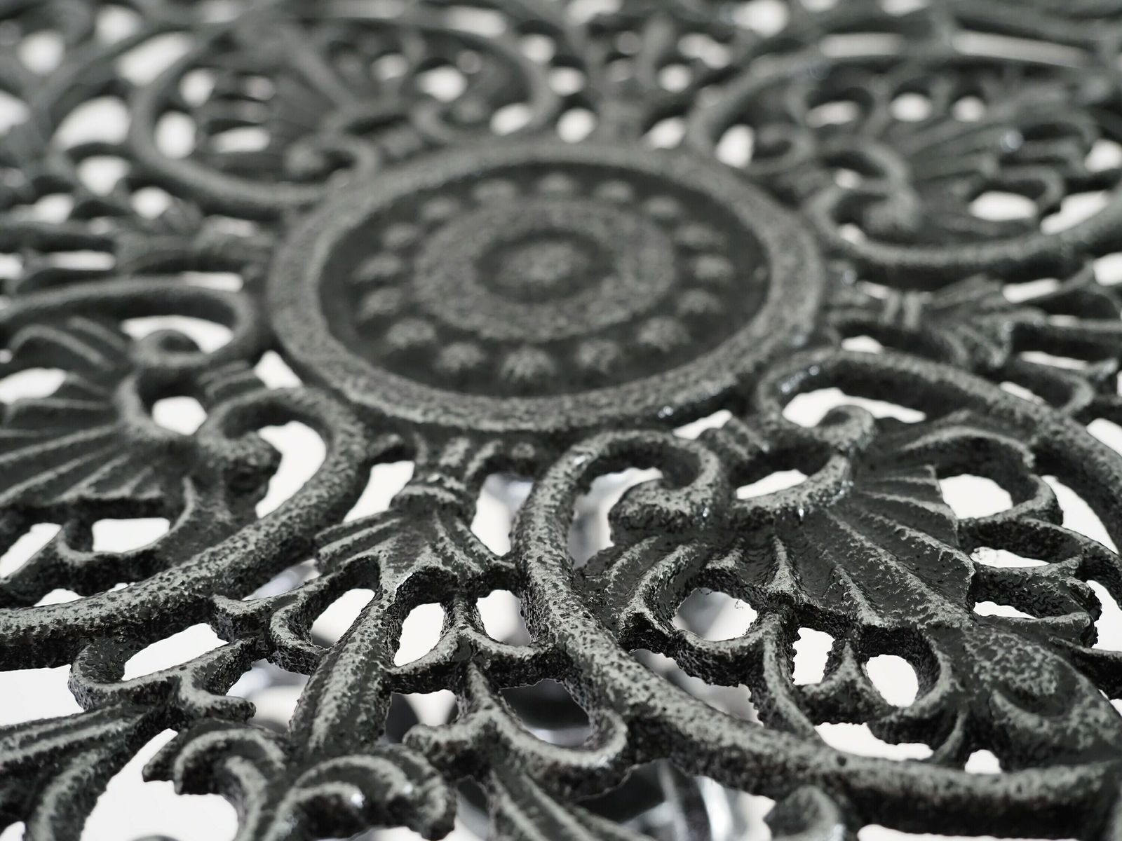 Garden Table, Reach Lacy Decorated, Plant Table, Coffee Table, Black photo buy