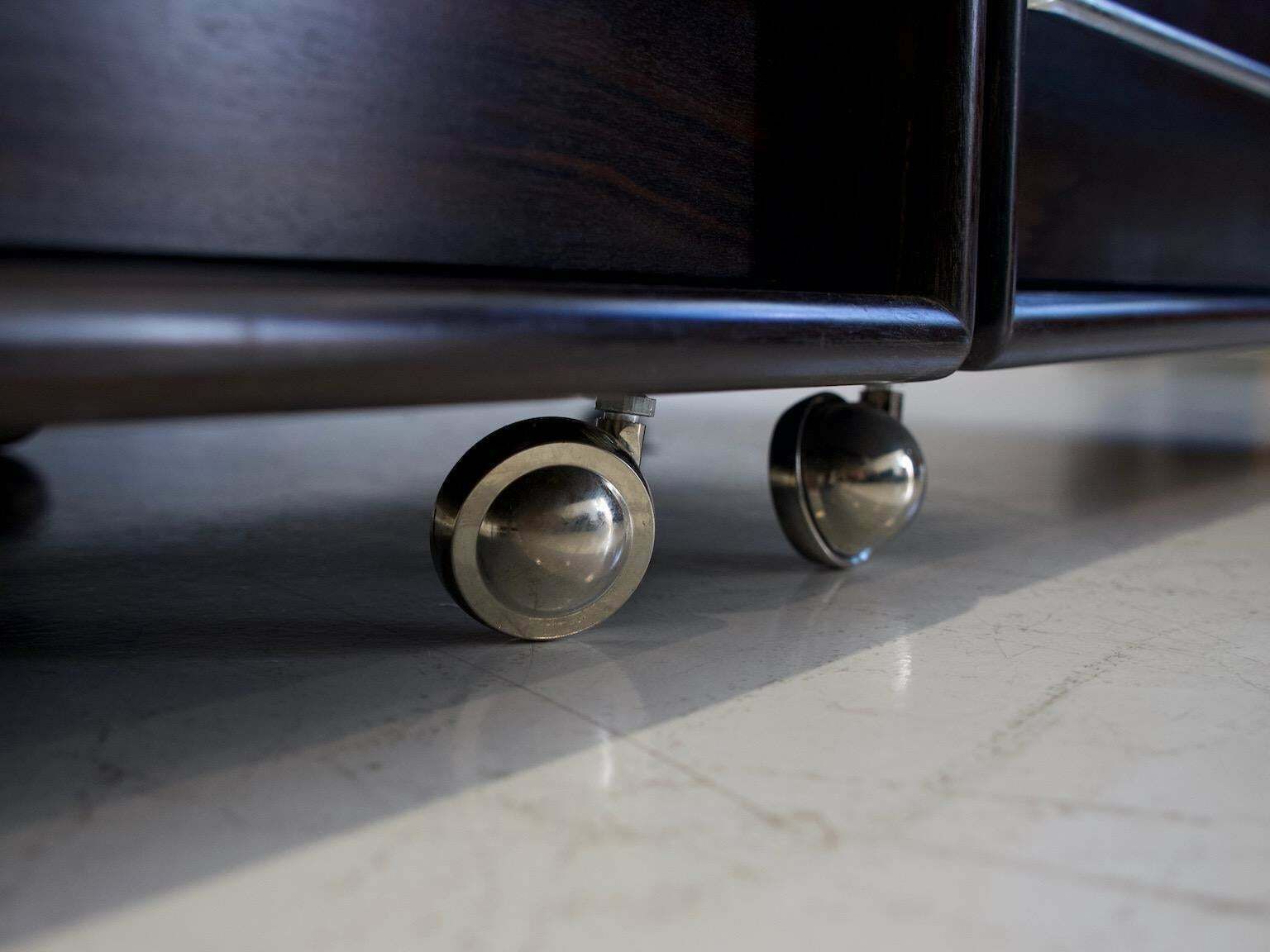 photo furniture Fabio Lenci For Bernini Wood And Steel Chest Of Drawers