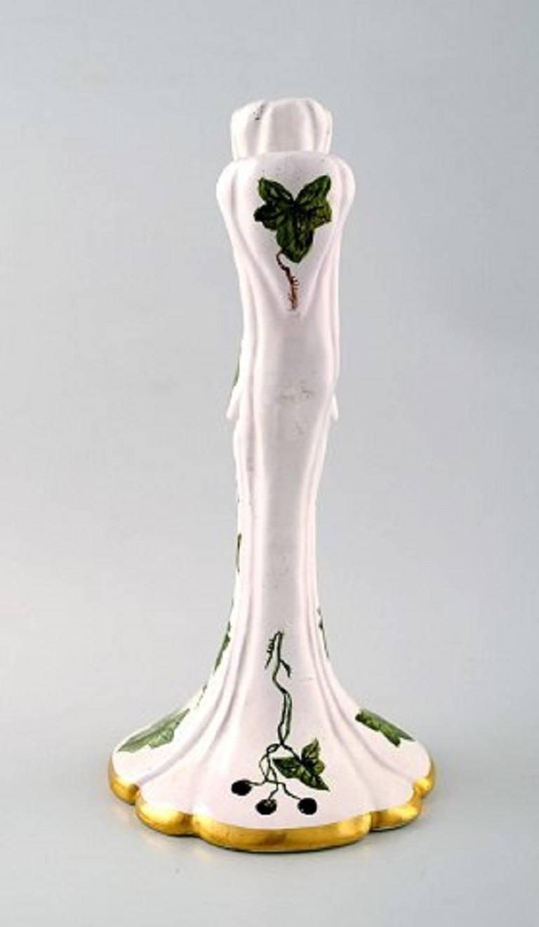 Signe Steffensen For Kähler, Pair Of Candelabra Of Ceramics photo for sale