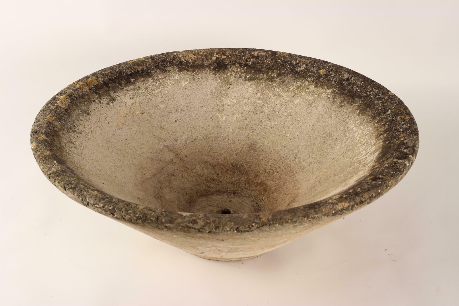 Willy Guhl Inspired Concrete Planter In Cone Shape Made In England, 1960’s photo vinterior