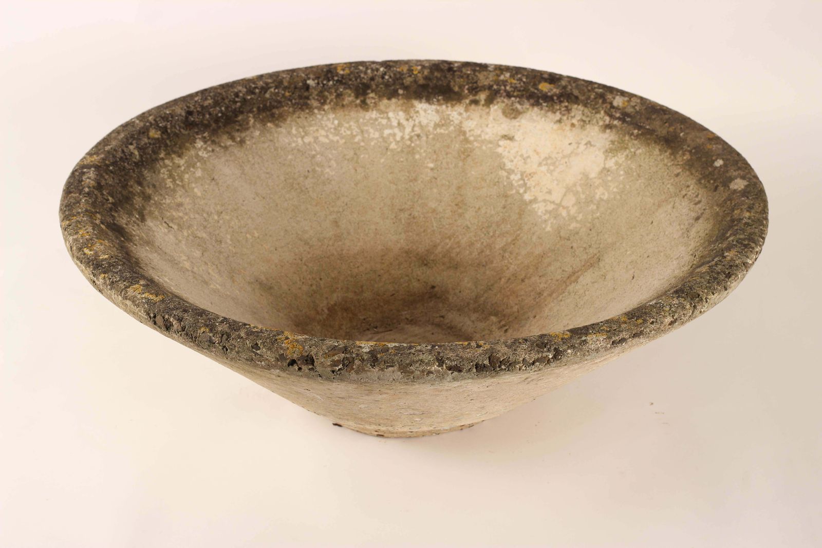 Willy Guhl Inspired Concrete Planter In Cone Shape Made In England, 1960’s photo vintage