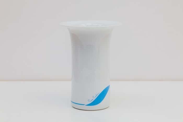 Pierre Cardin Porcelain Vase, Blue Wave, 1960s, France photo furniture