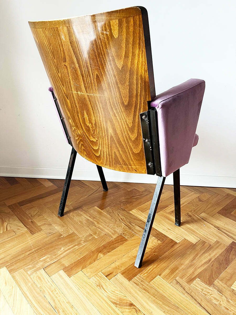 Malva Theater Velvet Armchair 1950s  Design photo 450.0