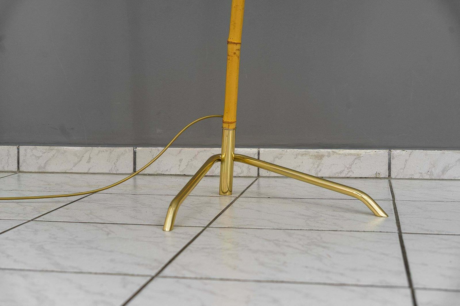 photo vintage Two Rupert Nikoll Floor Lamps Vienna Around 1950s