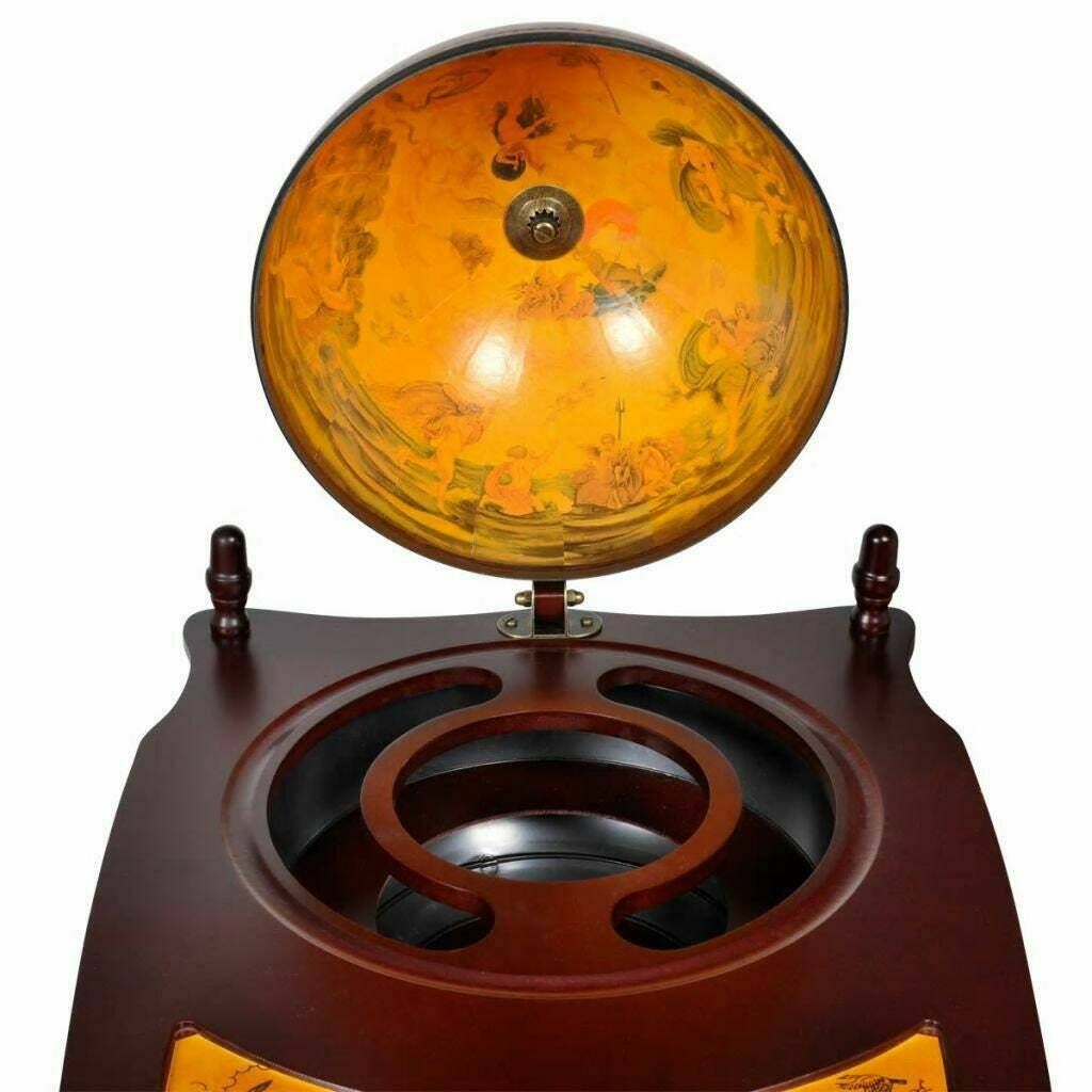 Wooden Barglobe For Drinks And Alcohols, Trolley In Shape Of Terrestrial Globe, Home Or Office Furniture photo 538.0