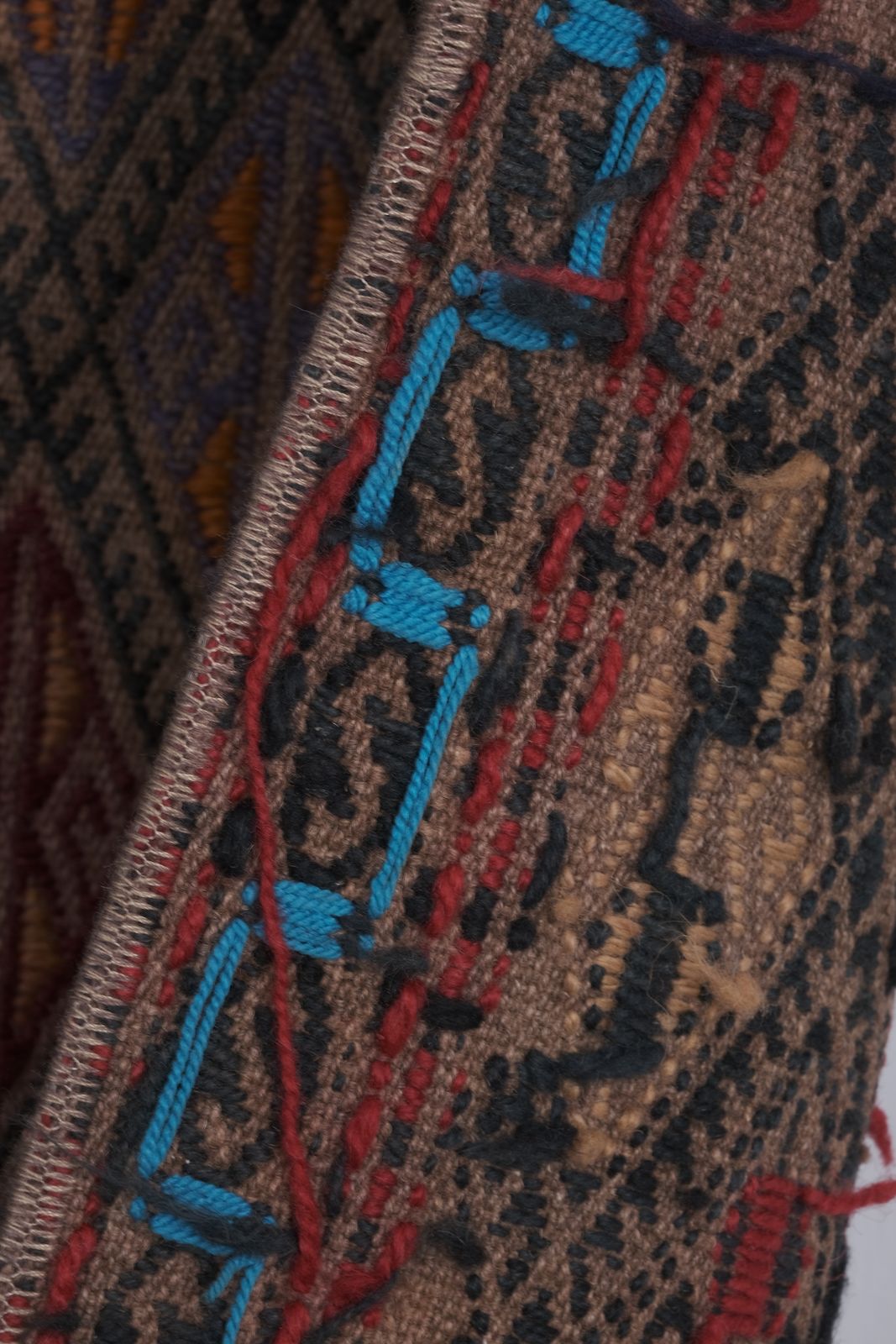 Textiles Mid Century Jajim Turkish Kilim Rug 2'2'' X 14' photo