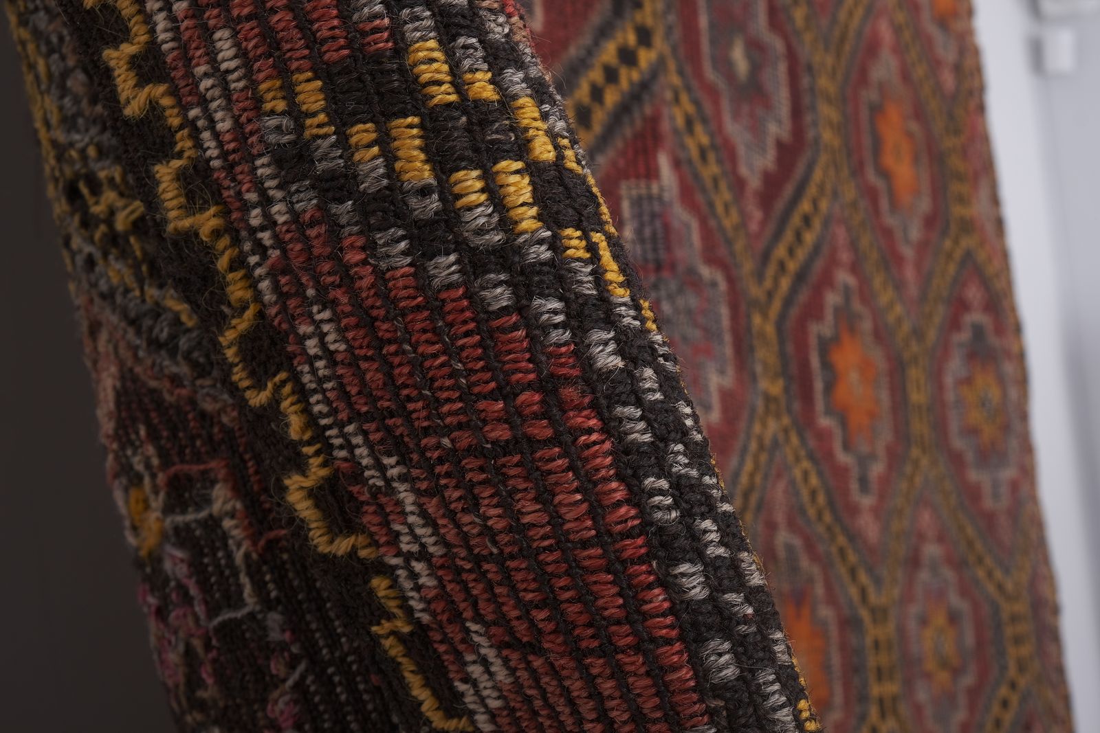 Textiles 1960s Hand Woven Flat Weave Kilim Rug 6'4'' X 8' photo