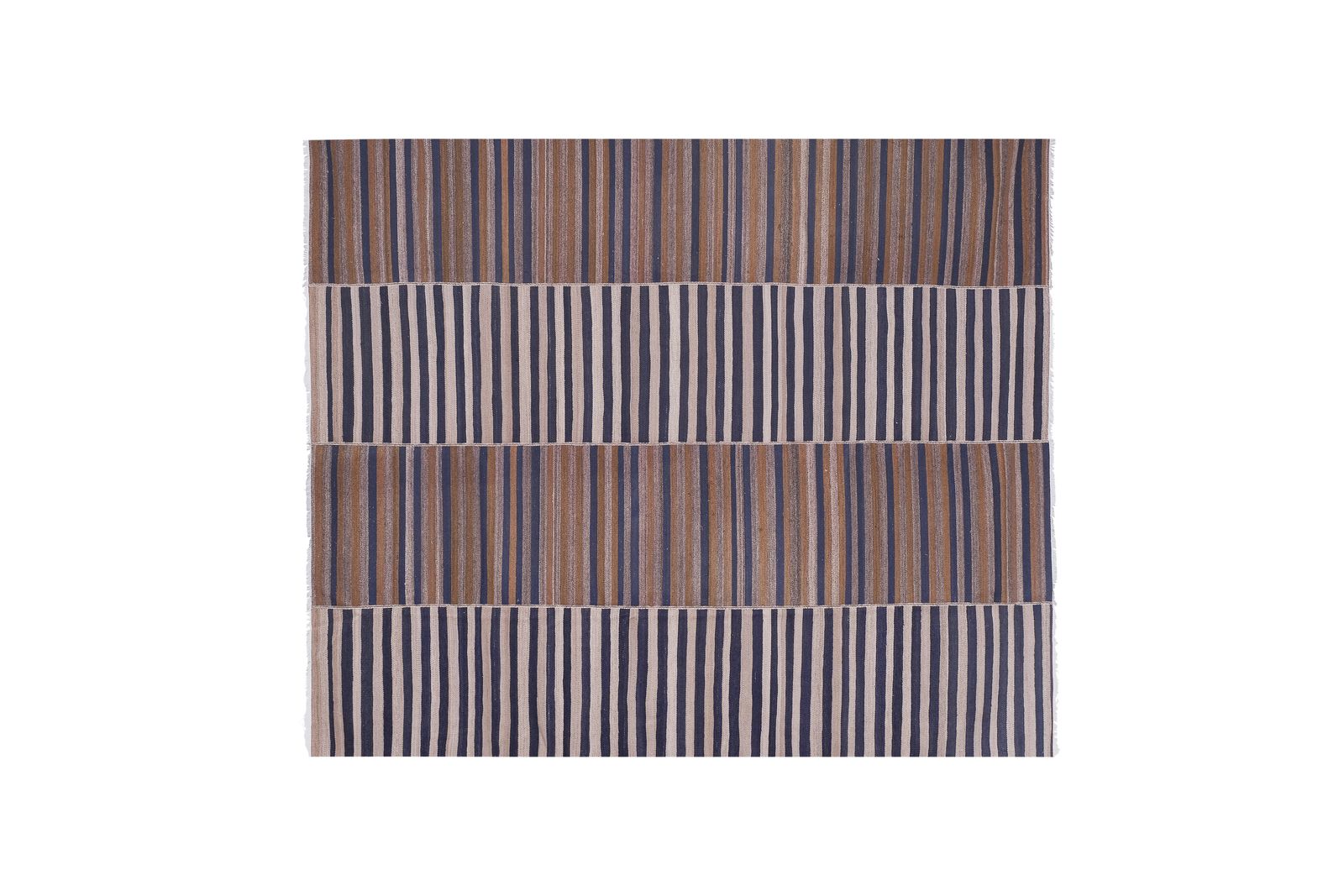 Vintage Oversize Striped Turkish Kilim Rug 8'11'' X 10'9'' photo vinterior