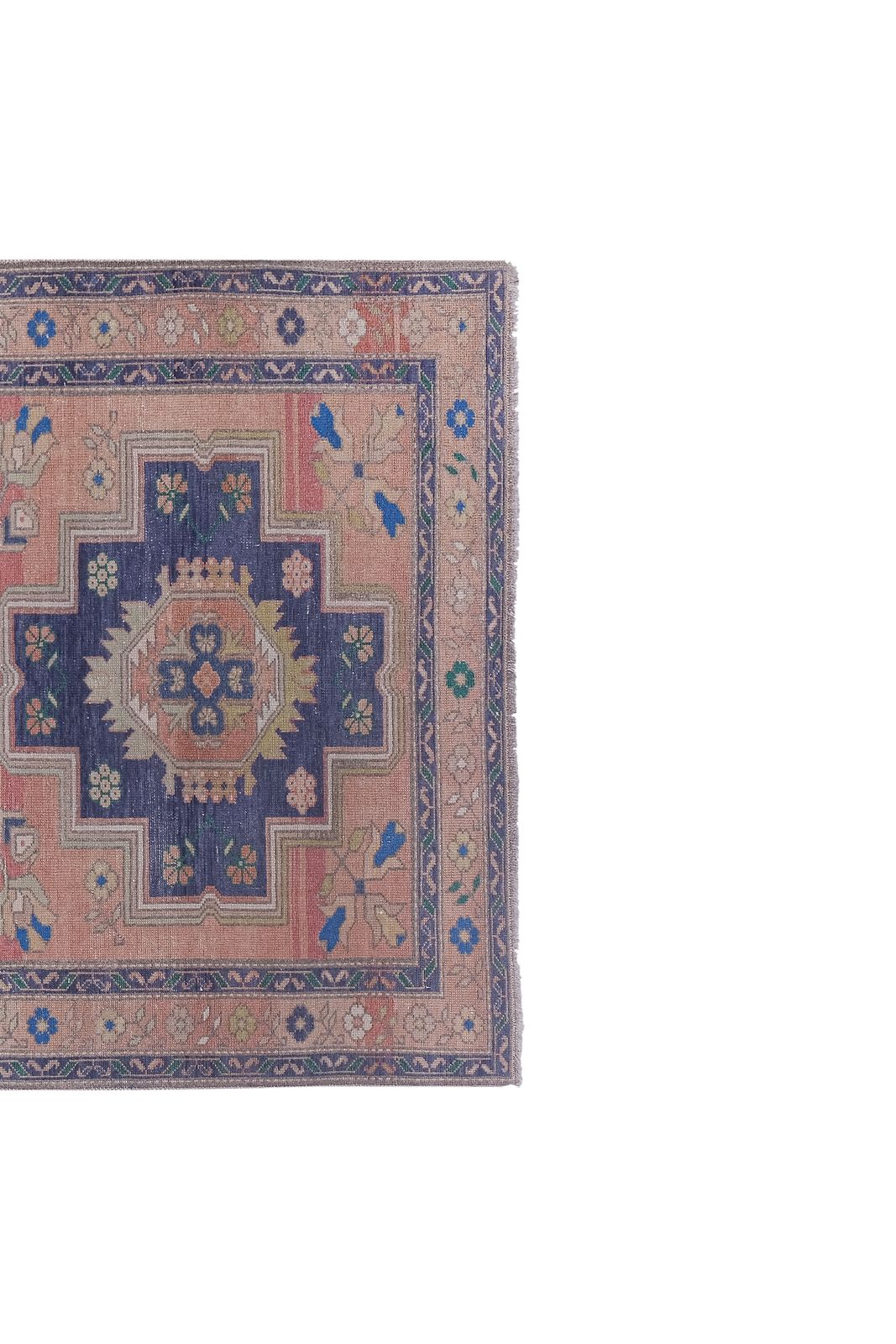 Vintage Coral Paradise Caucasian Rug 4'9'' X 8'7'' photo for sale